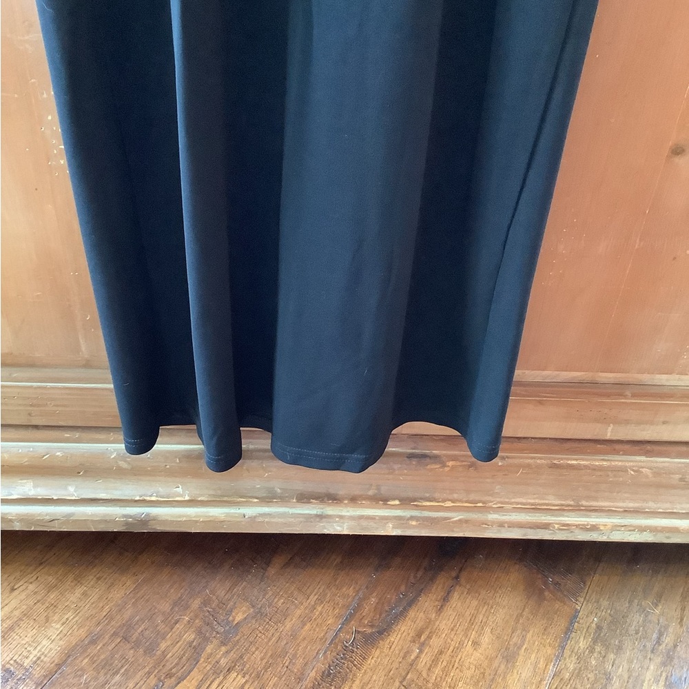 Express. Womens Solid Black Rayon/Poly Long Skirt… - image 5